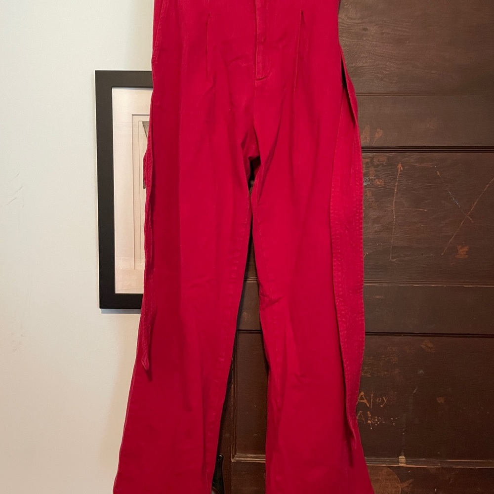Levi’s tie trousers- red, size small